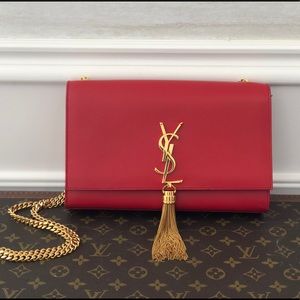YSL Saint Laurent Medium Red Kate Tassel Bag